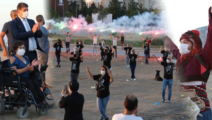 Arazi Nöbetine Zeybek Gösterisiyle Destek Verdiler!..