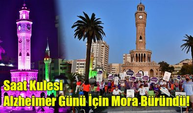 Saat Kulesi Alzheimer Günü  İçin Mora Büründü!